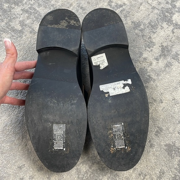 All Saints Dalias Leather Penny Loafers Studded Black Business Wedding Men Sz 13 - Picture 12 of 16